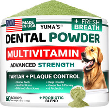 Advanced Dog Dental Powder, Breath Freshener with Multivitamin, Dog Teeth Cleani