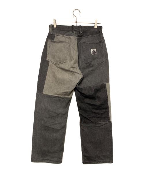 X-LARGE                    Patchwork denim pants … - image 2