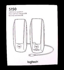 Logitech S150 USB Stereo Satelite Speakers Black System for Laptop Computer