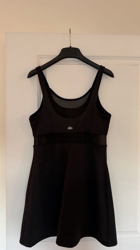 Alo Airlift Double Trouble Tennis Dress size L Black