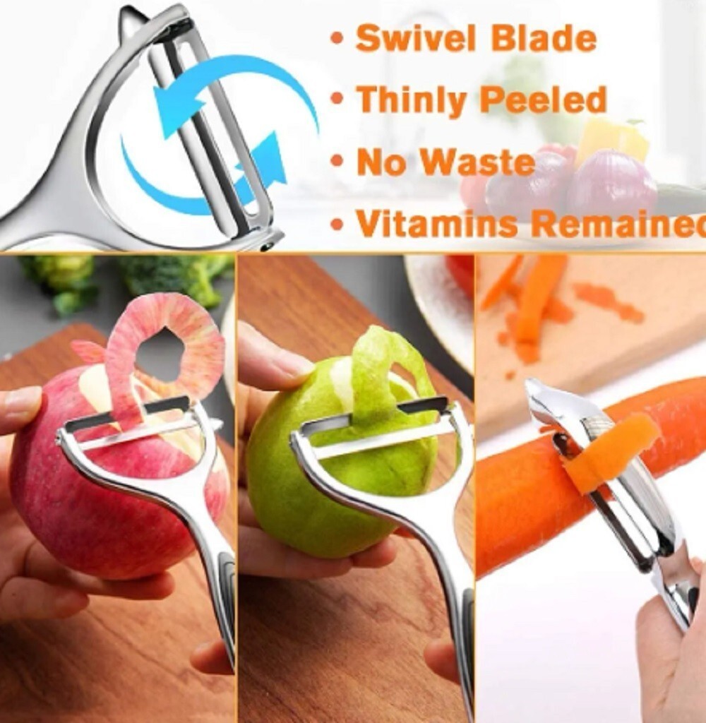 2-Pack Stainless Steel Vegetable & Fruit Peeler-Non-Slip Handle Potato Peeler
