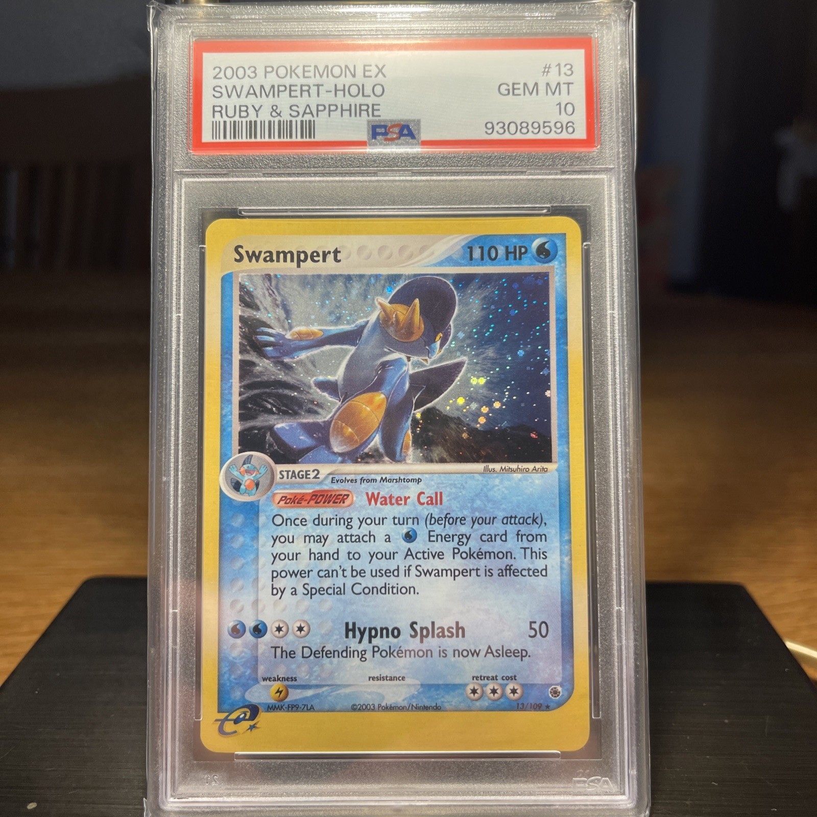 SWAMPERT - 2003 POKEMON EX - RUBY & SAPPHIRE #13 - HOLO - PSA 10 GEM MINT