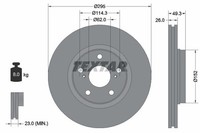 Textar 92163903 Bremsscheibe FüR Toyota