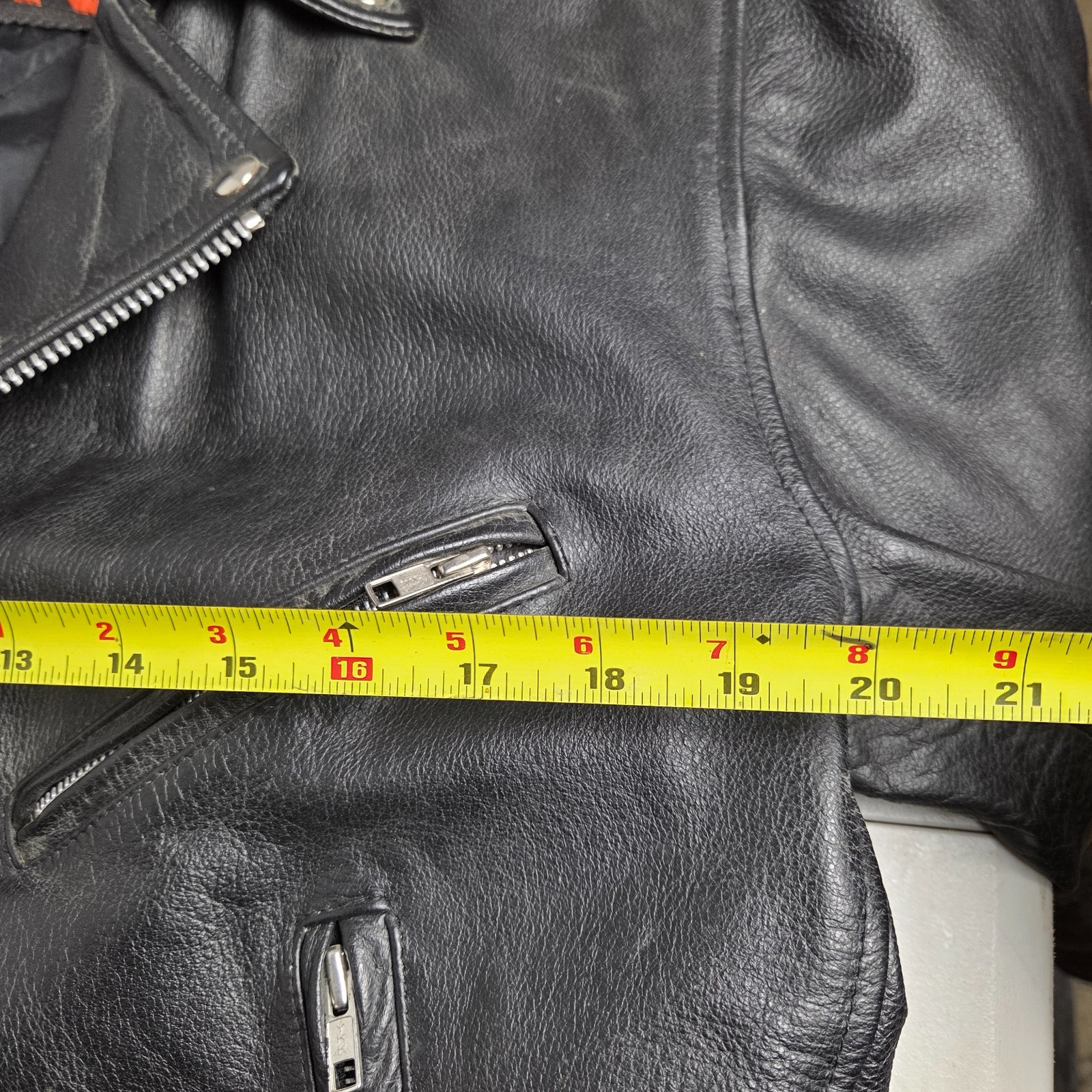 Interstate Leather Jacket 46 Black Polyester Full… - image 18