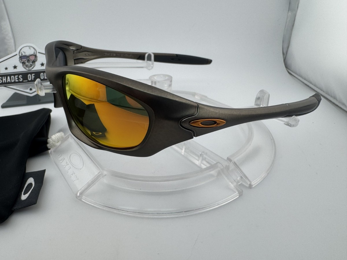 OAKLEY XX TWENTY FMJ GUNMETAL W/ AFTERMARKET FIRE POLARIZED OO9157
