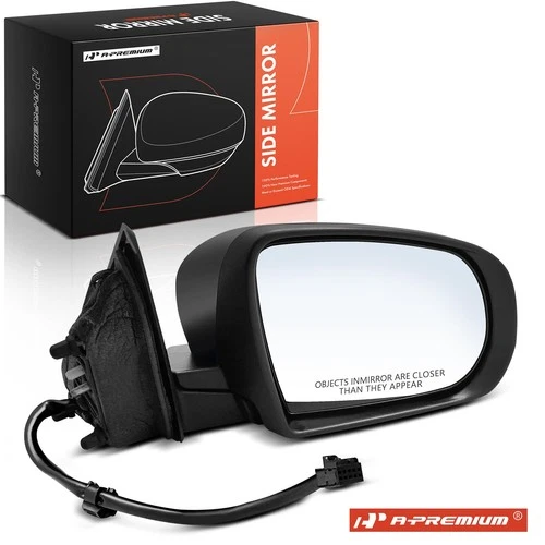 A-Premium Passenger Power Mirror with Manual Folding for Jeep Cherokee 2014-2018