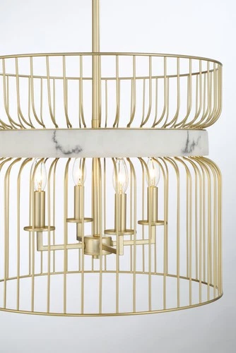 Minka Lavery 3394 Park Slope 4 Light 20"W Multi Light Pendant - Nouveau Gold - Picture 11 of 11