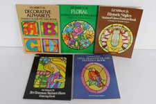 5- Stained Glass Books 4- Pattern Books 1- Coloring Book Ed Sibbett, Jr Eaton