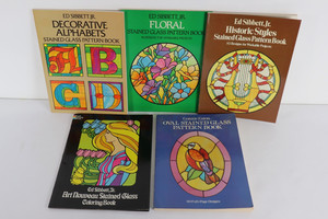 5- Stained Glass Books 4- Pattern Books 1- Coloring Book Ed Sibbett, Jr & Eaton