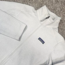 Patagonia Synchilla Fleece Jacket Womens M White Full Zip Minimalist