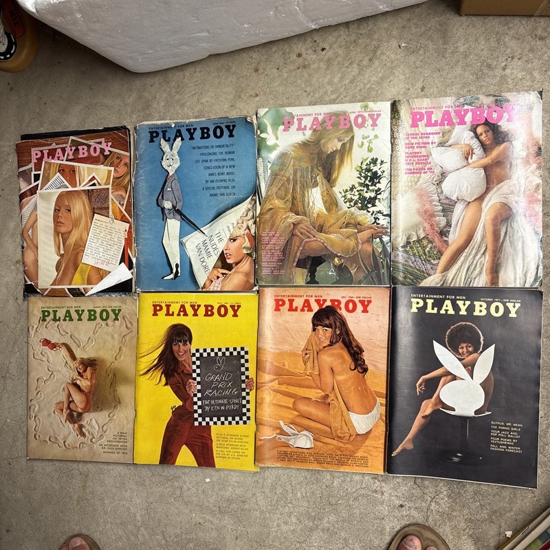 Playboy Magazine 1970s Lot of 8 Issues