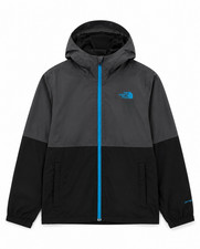 The North Face Boys DryVent Jacket 10/12 Black Gray Hooded Rain Coat