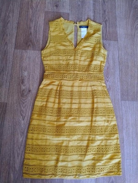 Women Weekend Max Mara Dress Mustard Cotton S