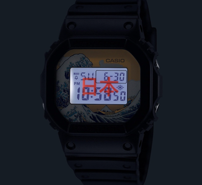 Casio G-Shock DW-5600KHK25-1 Hokusai Great Wave Off Kanagawa