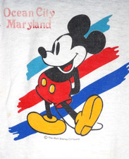 Vintage Disney Mickey Mouse Shirt Toddler Size 7/8 Small 80 Single Stitch Ringer