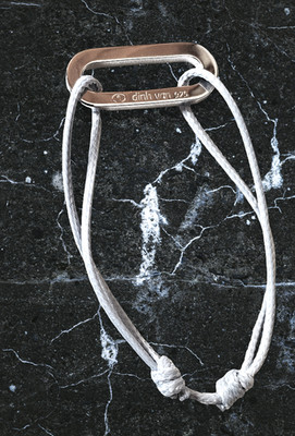 Dinh Van Maillon XL hellgraues Kordelarmband in Silber