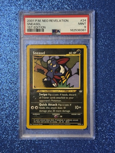 Sneasel (1st Edition) graded PSA 9 for sale on eBay