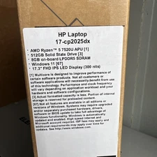 HP 17.3" Full HD Laptop 4-core AMD Ryzen 5 7520U 8GB RAM 512GB SSD Win 11 Home