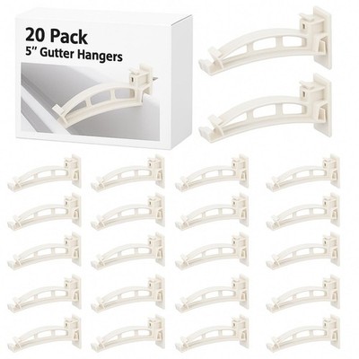 20 Pack 5'' Gutter Hangers K-Style Hidden Support Brackets for Vinyl Repair