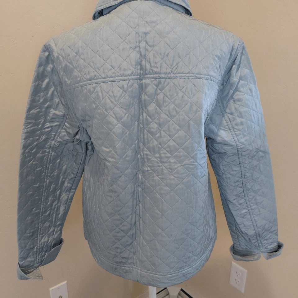 Nomadic Traders Quilted Jacket Snaps MEDIUM Light Aqua - Image 4 of 4