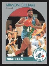 Armon Gilliam 1990-91 Hoops #54 Charlotte Hornets NBA Basketball Card