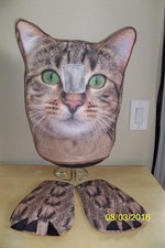 ADULT KITTY CAT PHOTO PRINT MASK PAWS HALLOWEEN COSTUME KIT GC5033