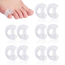 10PCS Gel Toe Separator, Pinky Toe Spacers, Little Toe Cushions Straightener Bun