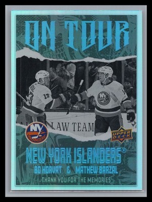 2024-25 Upper Deck #OT-14 Bo Horvat / Mathew Barzal On Tour New York Islanders