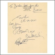 Beatles Autographed Letterhead Paper Southport August 1963 (UK)