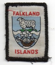 FALKLAND ISLANDS  white back--   BRITISH SCOUTING OVERSEAS   BSO SCOUT BADGE