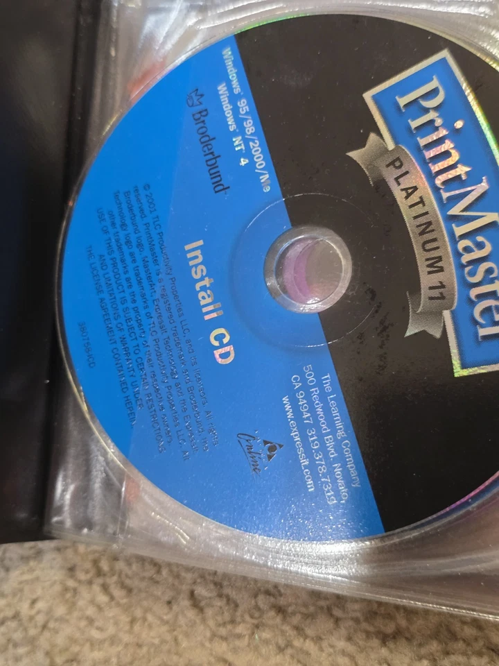 PrintMaster Platinum 11 DVD Set 6 Art CD's & Print SHop Deluxe Version 12 2001 - Image 2 of 4