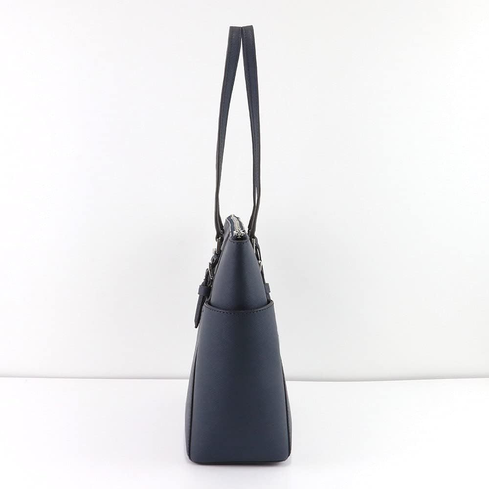 Michael Kors] Charlotte Large Saffiano Leather Top-Zip Tote