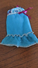 Barbie Doll  Blue RUFFLED with Purple BOW SPAGHETTI STRAP DRESS  Lot 74