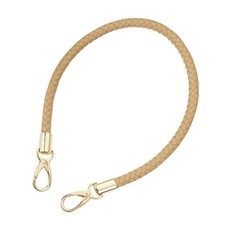 60cm Short Leather PU Braided Purse Replacement Handle - Apricot Gold