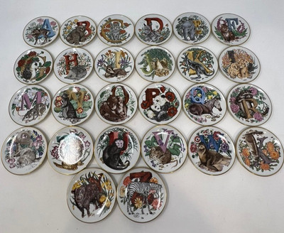 Vintage Franklin Mint ''Animal Alphabet Miniature Collection''-Porcelain-26 Piece