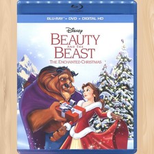 Disney BEAUTY AND THE BEAST The Enchanted Christmas EXCLUSIVE Blu-ray + DVD 1212