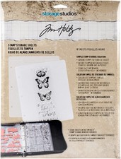Tim Holtz Storage Studios Stamp Storage Binder Refills 8/Pkg 7.25X10
