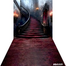 10'x20'Antiquated Stair Candle Scene Microfiber Fabric background backdrop SD357