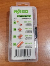 WAGO Lever Nuts 40pc Wire Splicing Connector Kit with Case 221 Kit 887-408