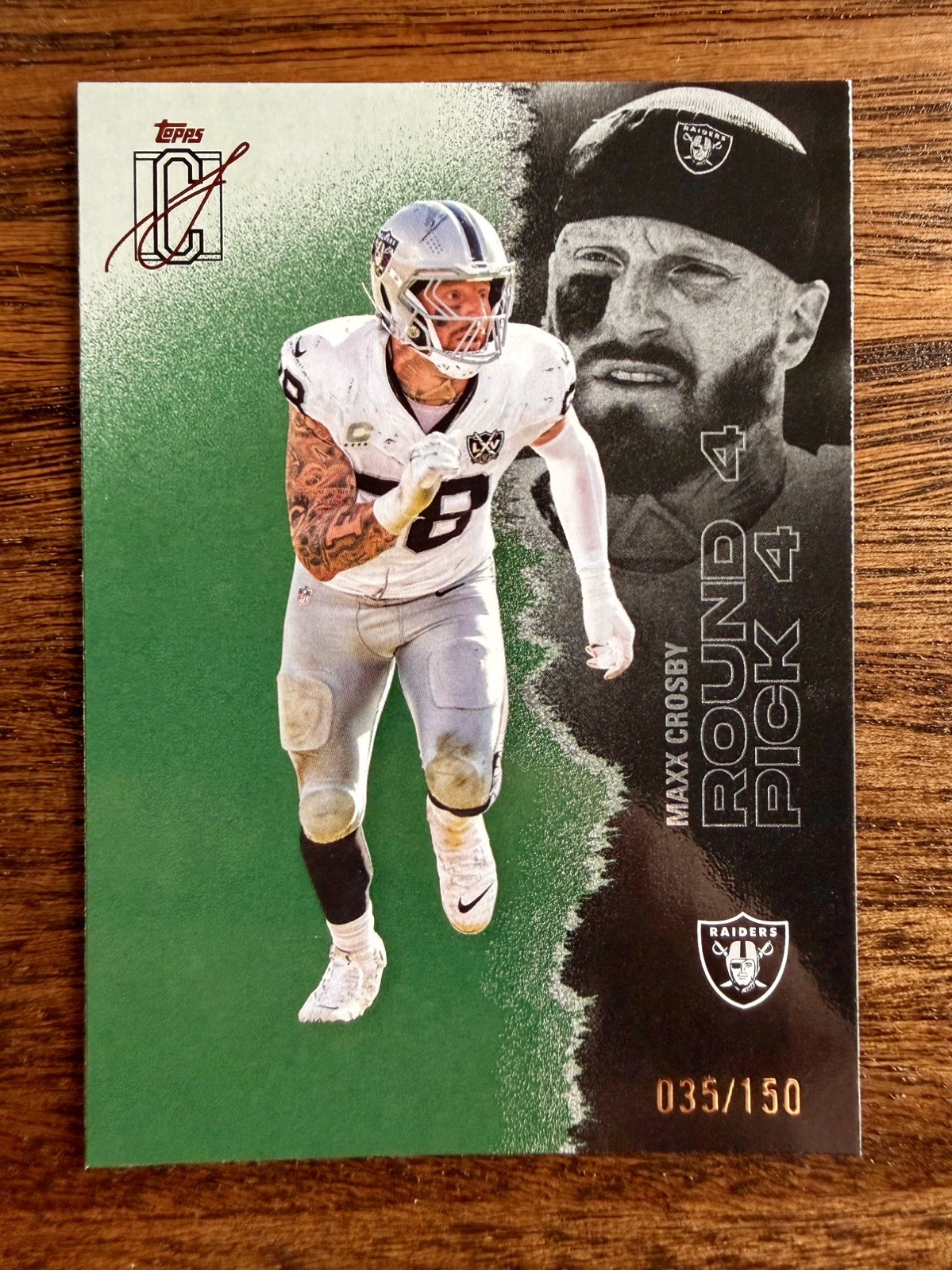 2025 Topps Signature Class - Maxx Crosby #83 Green  /150 Las Vegas Raiders