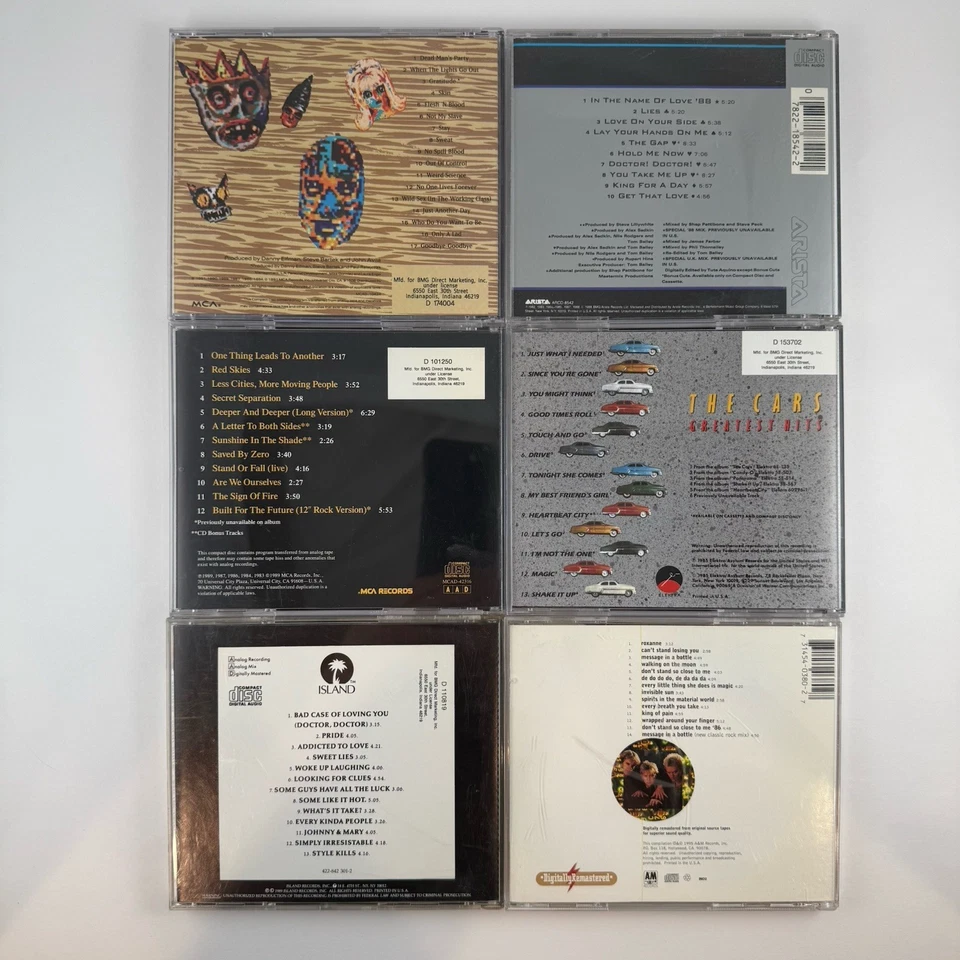 80’s New Wave 6 Cd Lot Oingo Boingo/The Police/The Cars/The Fixx/Robert Palmer Foto 2 de 4