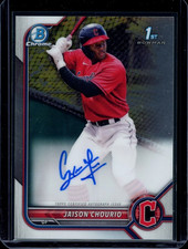 2022 1st Bowman Chrome ~ Jason Chourio ~ #CPA-JCO ~ Auto ~ Cleveland Guardians