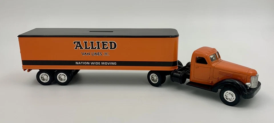 ERTL Allied Van Lines Nation Wide Moving 1947 International KB-12 Cab Coin Bank - Image 3 of 4