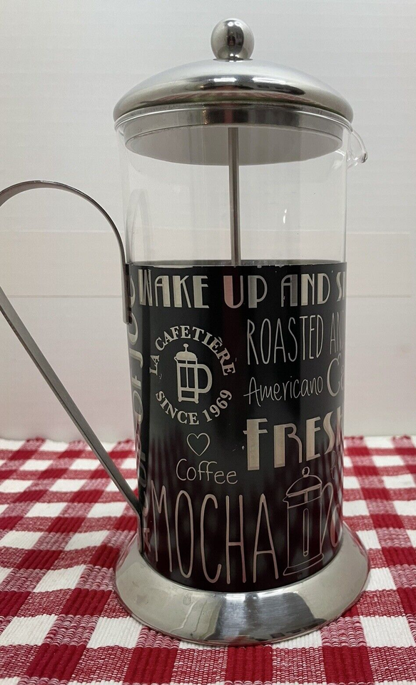 La Cafetiere 4 Cup French Press Coffee Maker Glass Cylinder And