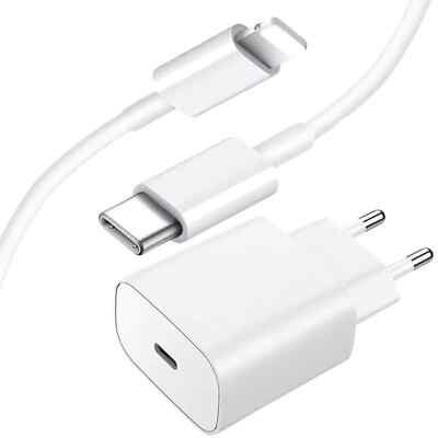 20W Schnell-Ladegerät + 1m Ladekabel für iPhone X XS XR 11 12 13 14 Plus Pro Max