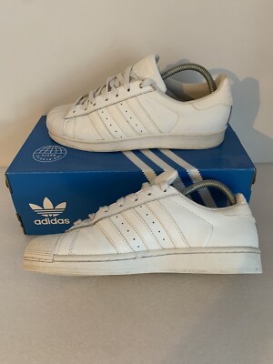 Mens Adidas Superstar Trainers Size Uk White