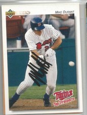 Minnesota Twins MIKE DURANT autographed 1992 Upper Deck