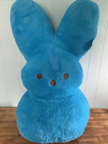 NWT Jumbo 38" BLUE Easter Bunny Rabbit PEEPS Plush Giant Body Pillow Stuffed Toy