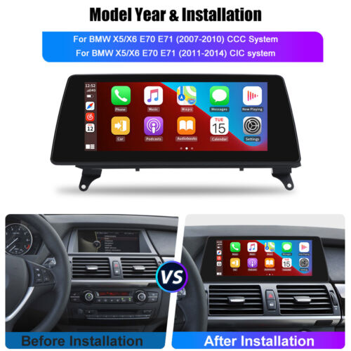 Für BMW X5 E70 X6 E71 Android 14.0 WIFI Carplay Auto Radio Wifi GPS DAB+ 10.25'' - Bild 2 von 15