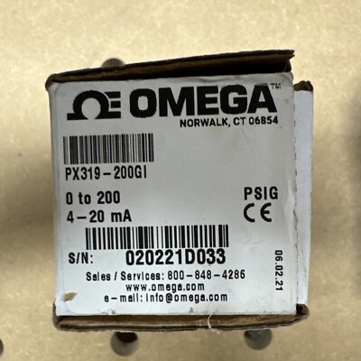 Omega PX319-200GI Pressure Sensor PX319200GI Pressure Range 0-200 PSIG